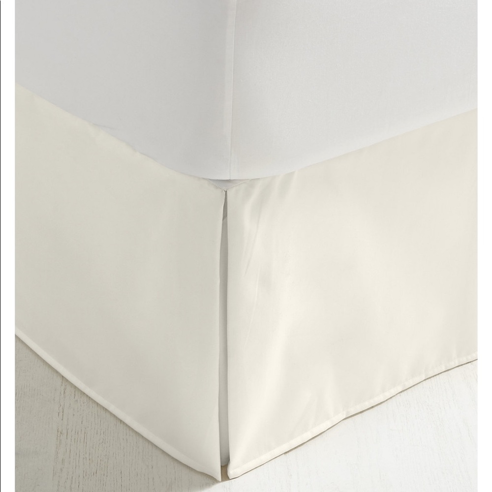 Charter Club Damask white Queen bed skirt